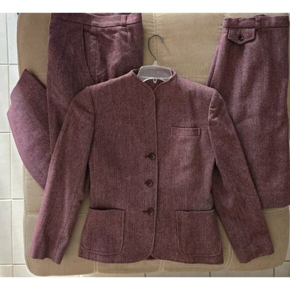 Daniel For Spellbound Wool Skirt Jacket Pants 3 Pc Suit Womens Size 6 Vtg - Picture 2 of 11